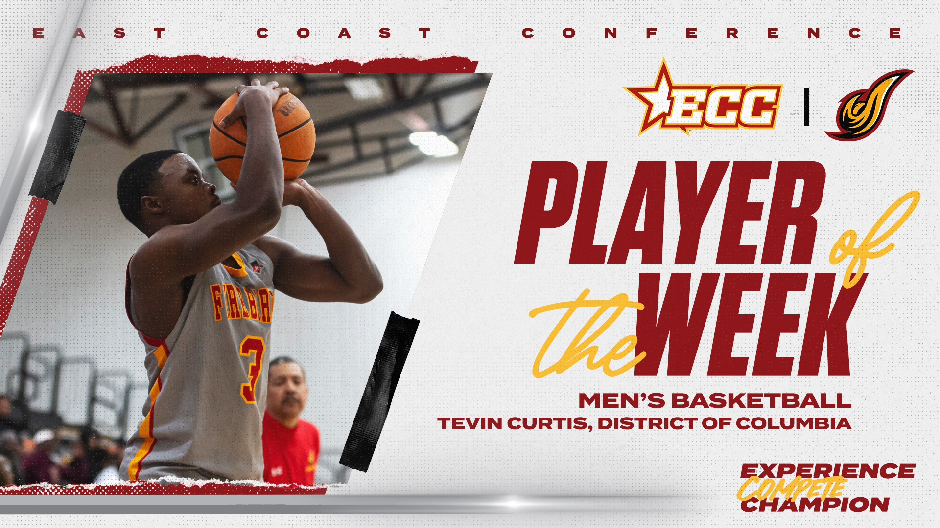 Tevin Curtis Named ECC Player of the Week ; Haye and Morgan Named to Honor Roll