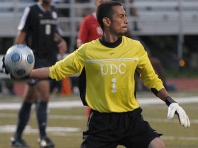 UDC goal keeper Rommel Fuentes made 8 saves against California.