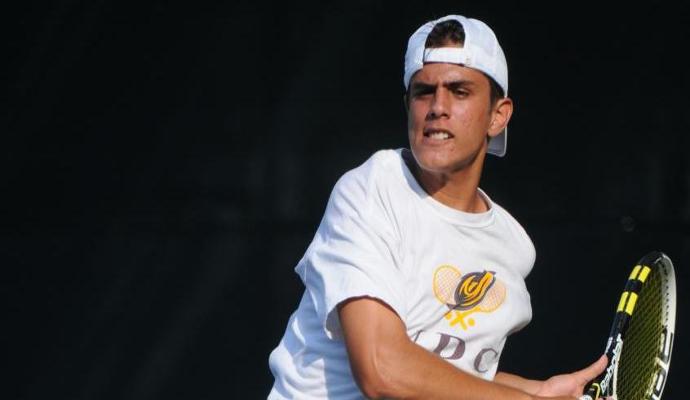 Senior Miguel Uzcategui won his singles and doubles match.