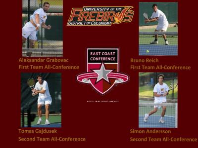 Host of Firebirds Earn All-East Coast Conference Men's Tennis Honors