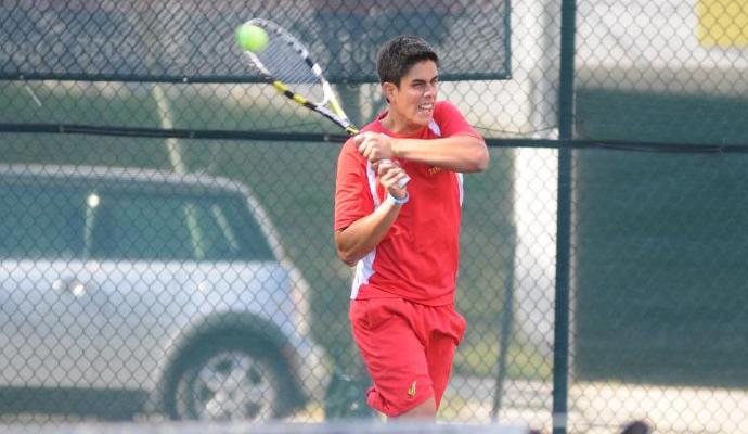Senior Miguel Uzcategui won in both his singles and doubles match.