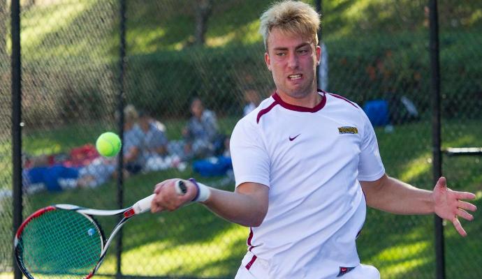Sophomore Rok Bozic earned impressive singles wins vs. George Mason's Jimmy Lange and Queens' Sharvill Nawghre.