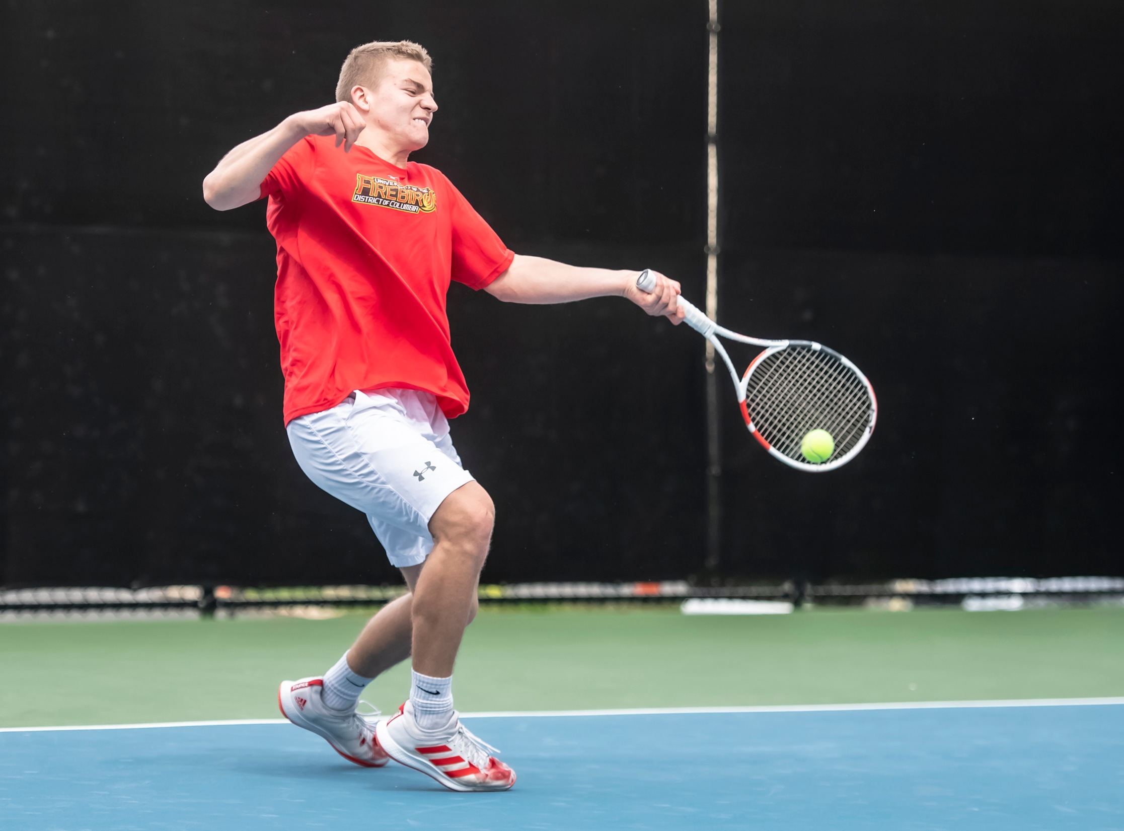 Maksim teamed up with Estevez Hernandez to give UDC their lone win in doubles play.
