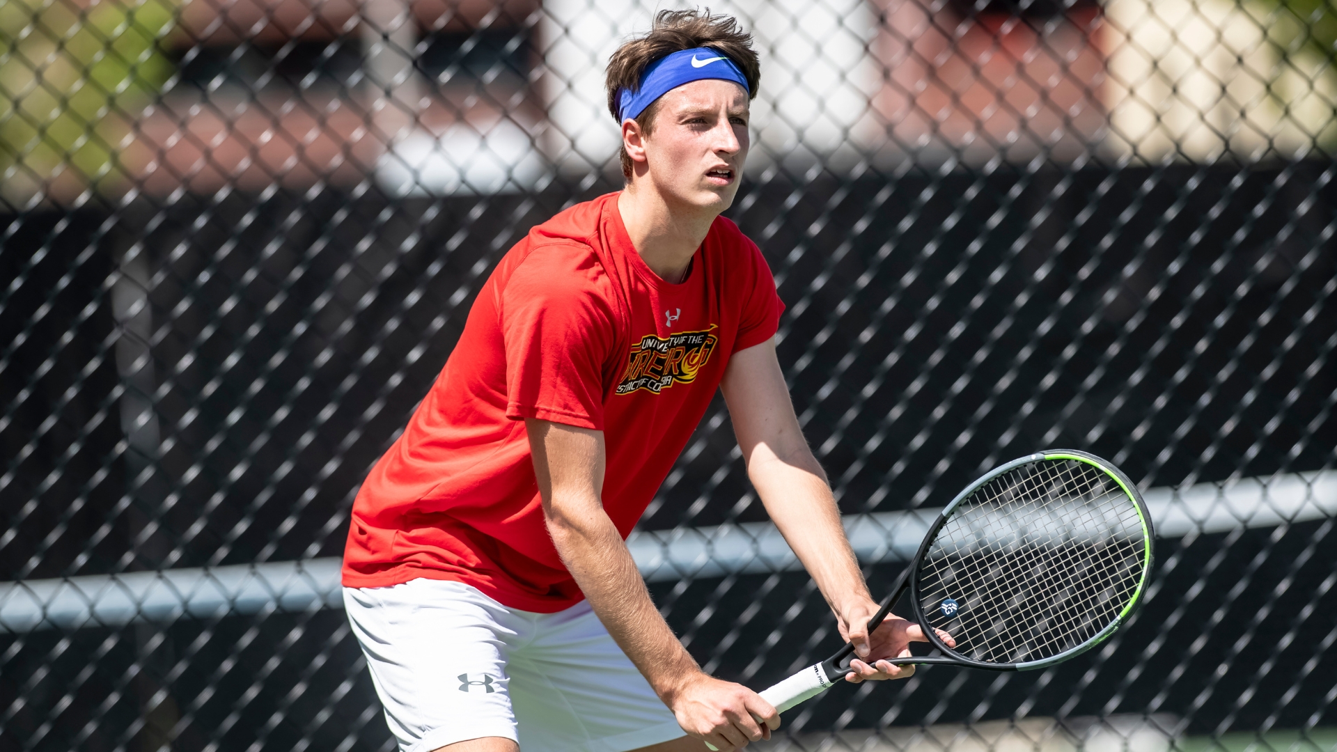 Mangeon went 2-0 on the day winning at both No.1 singles and doubles play.