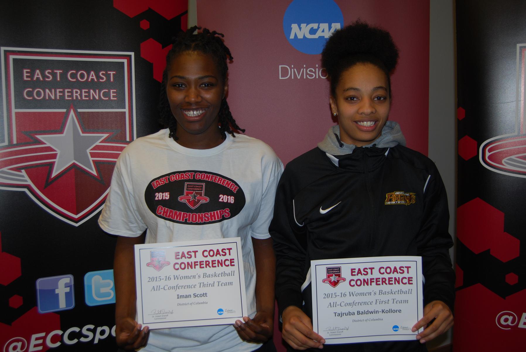 Tajruba Baldwin-Kollore Earns Women’s Basketball First Team All-ECC Honor; Iman Scott Named Third Team