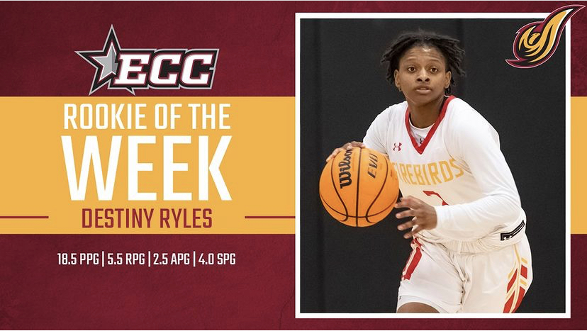 Destiny Ryles Earns Third ECC Rookie of the Week Honors; Three Firebirds Make the Weekly Honor Roll