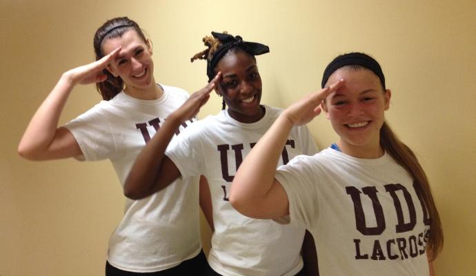 From L to R: co-captains Tara Usko, Amber Walls and Dani Falco