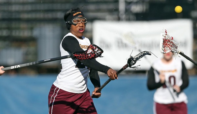 Senior midfielder Aaliyah Carter had two goals and game-highs of eight draw controls, four ground balls, and three caused turnovers.