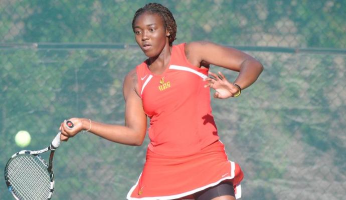 Senior Ty Abilla and the defending champion Firebirds women's tennis team will look to repeat in this year's ECC Championship Tournament.