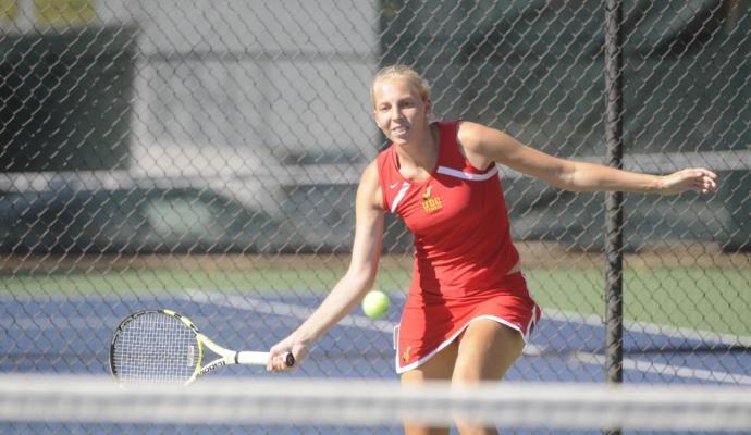 In her No. 2 singles match, Nepivodova won 6-0, 6-0.