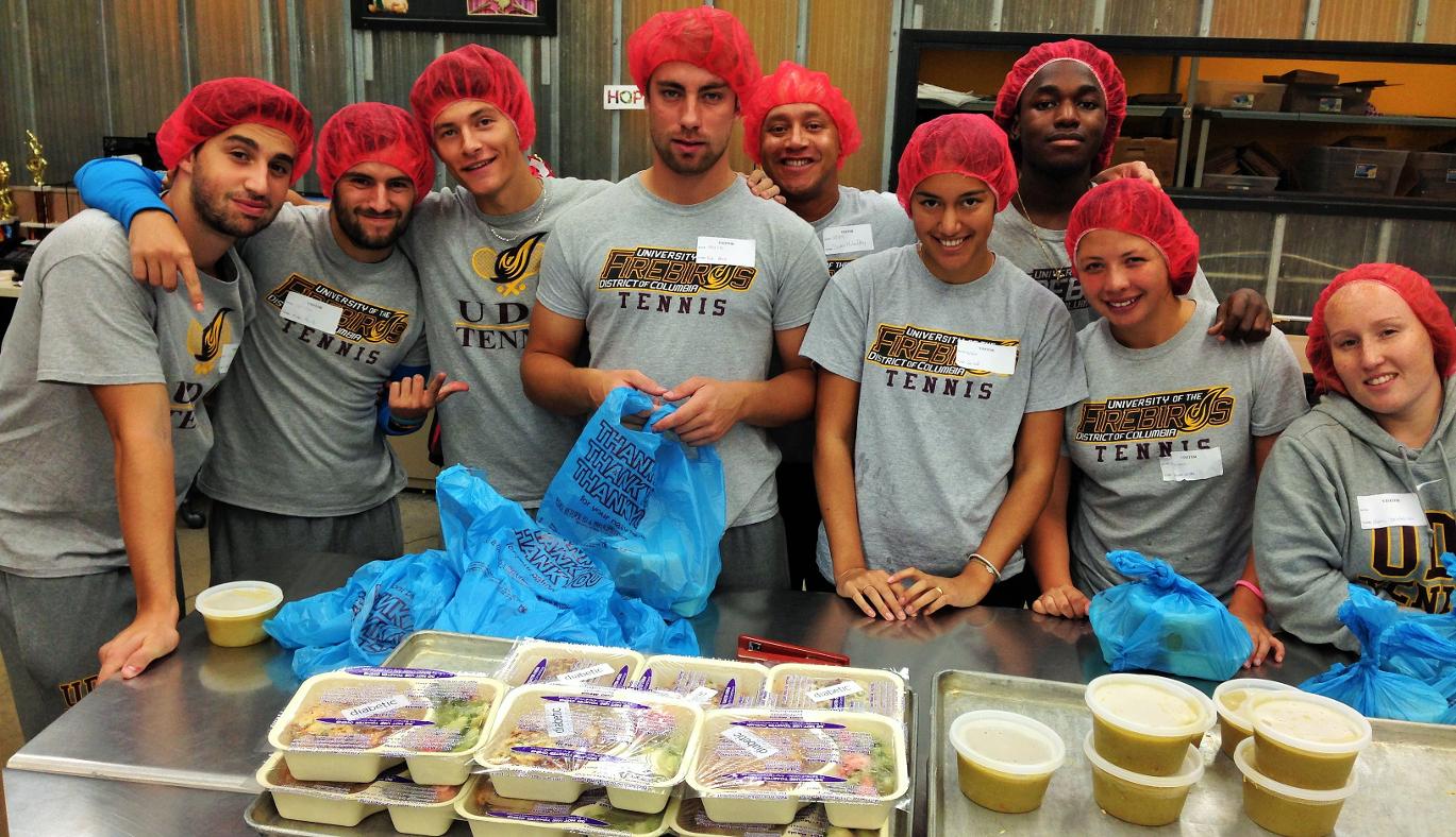 Men's and Women's Tennis Continue Work with Food & Friends