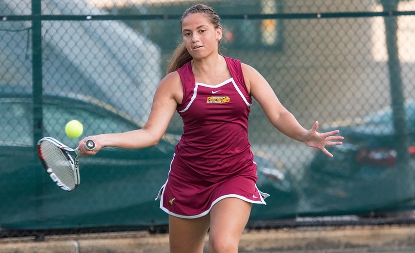 Estefania Castrillon won her singles and doubles matches in straight sets.
