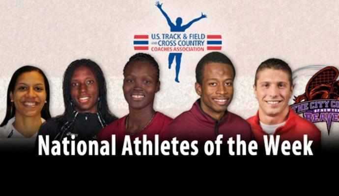 Shauna-Kay Creary (2nd from left) was named the Division II Female Athlete of the Week.