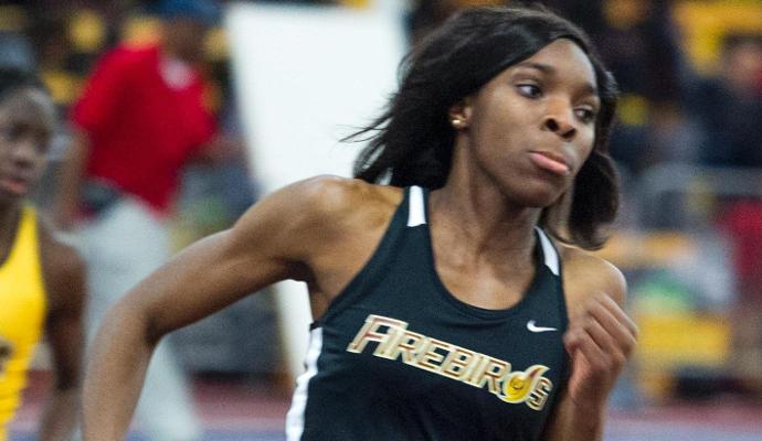 Jerily Benjamin and Simone Grant both compteted in the GMU Last Chance Meet just two days after the ECC Championships.