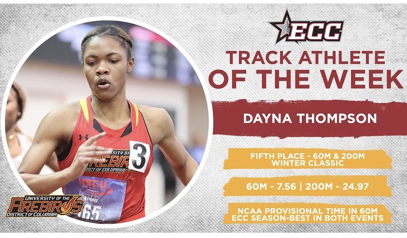 Dayna Thompson Earns Second ECC Track Athlete of the Week Title