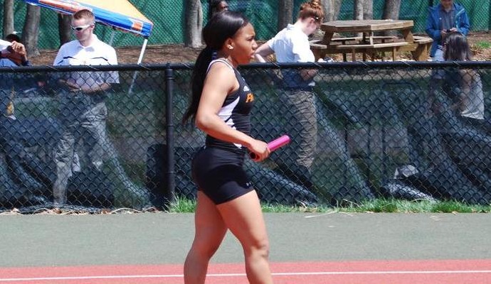 Senior Brittany Okon was part of the winning 4x100M Relay team and scored nine points individually across two other events.