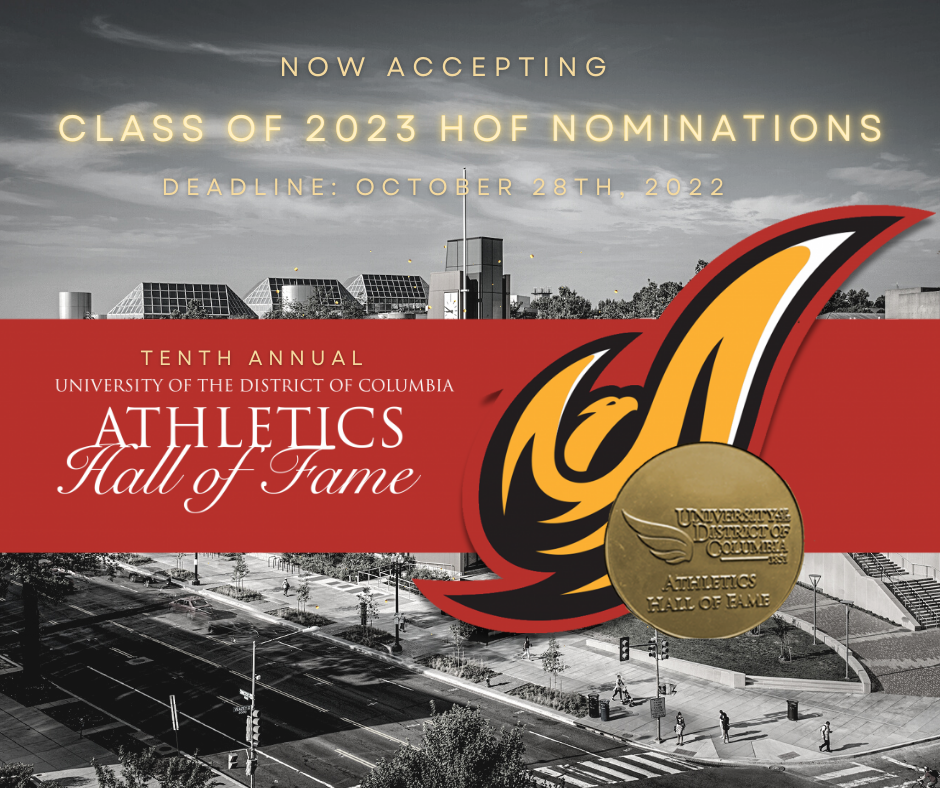 Nominations Now Open for the 10th University of the District of Columbia Hall of Fame Class