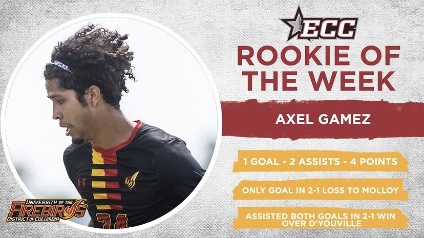Axel Gamez Named ECC Rookie of the Week