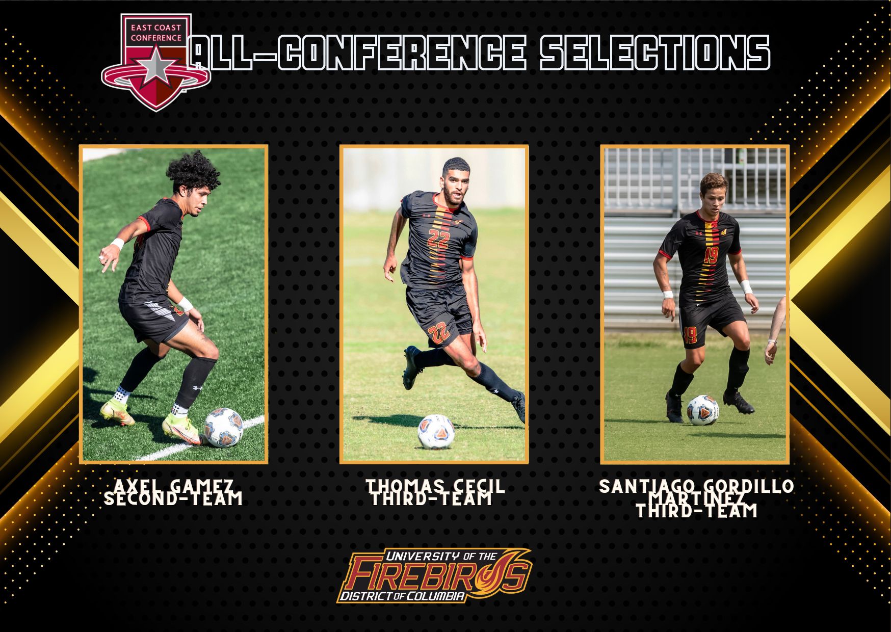 Gamez, Cecil and Martinez Earn All-Conference Post Season Honors