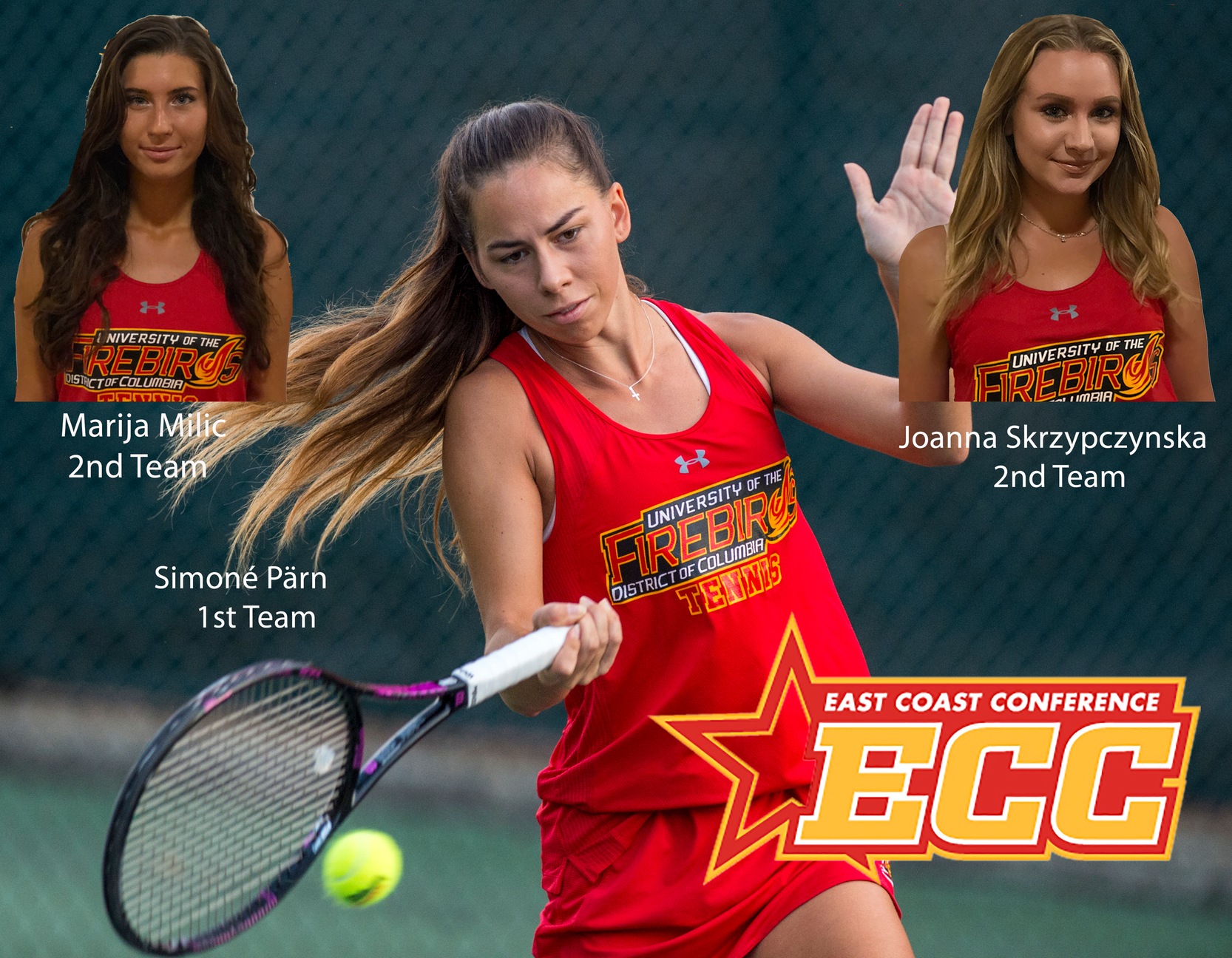 Three Firebirds Earn East Coast Conference Women’s Tennis All-Conference Honors